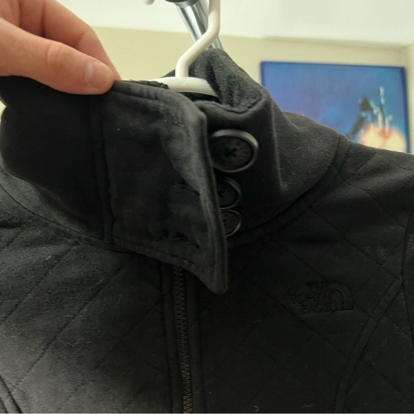 The North Face Full Zip Black Quilted Jacket Collared Women’s Jacket Size S - Picture 8 of 10